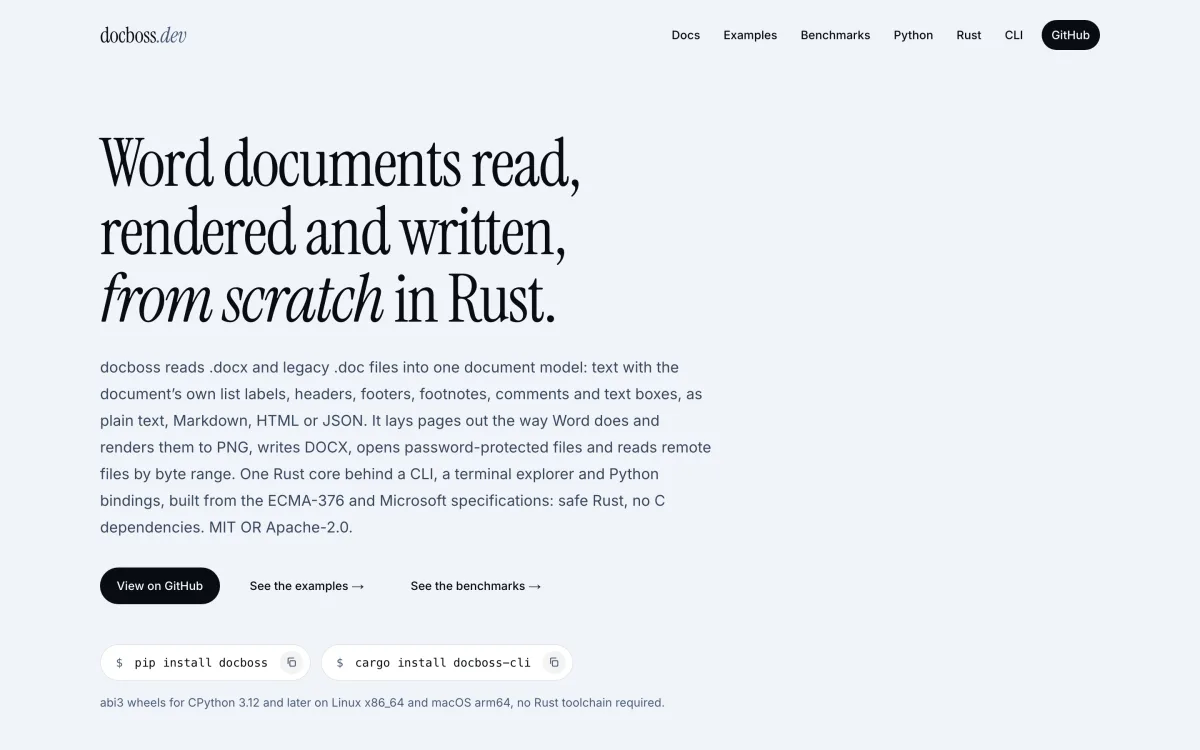 The docboss website